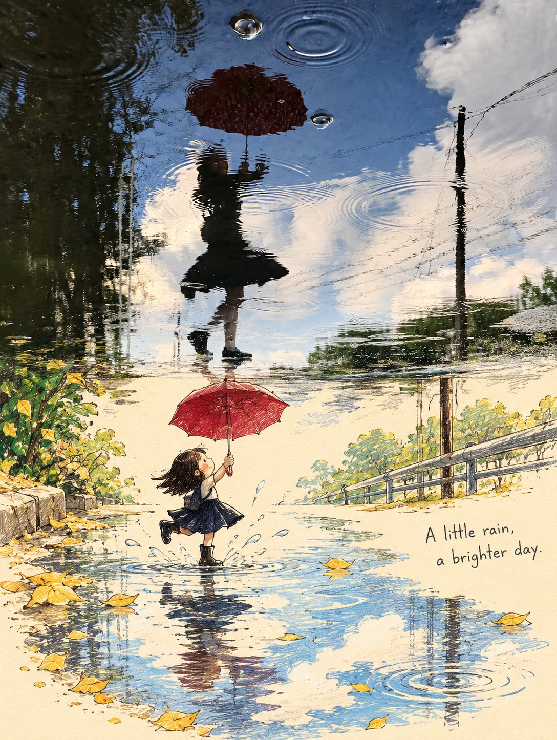 Create One Integrated Mixed-Media Artwork From The Uploaded — AI-generated image prompt example